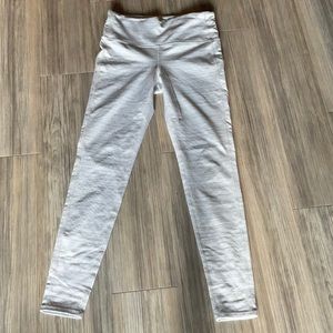 Athleta light grey textured leggings